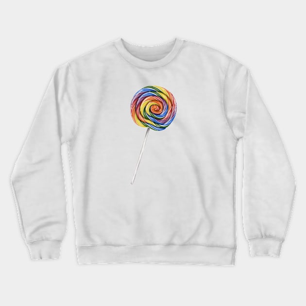 Rainbow Lollipop Crewneck Sweatshirt by HB Loves Crafts